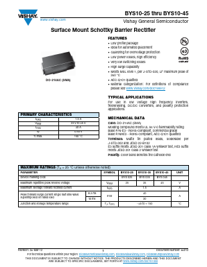 BYS10-25-E3/TR3 Datasheet PDF Vishay Semiconductors
