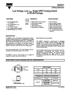 DG2011 Datasheet PDF Vishay Semiconductors