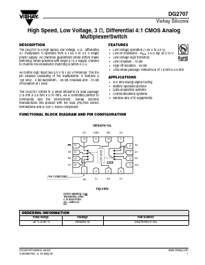 DG2707 Datasheet PDF Vishay Semiconductors