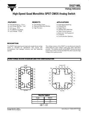 DG271AZ Datasheet PDF Vishay Semiconductors