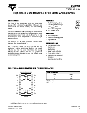 DG271B Datasheet PDF Vishay Semiconductors