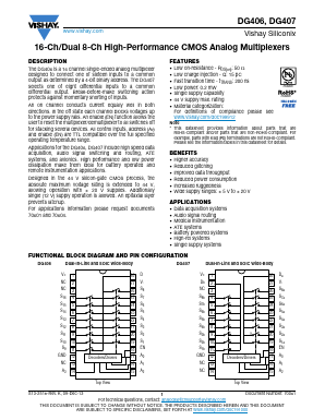 DG406DN Datasheet PDF Vishay Semiconductors