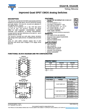 DG441BDJ-E3 Datasheet PDF Vishay Semiconductors