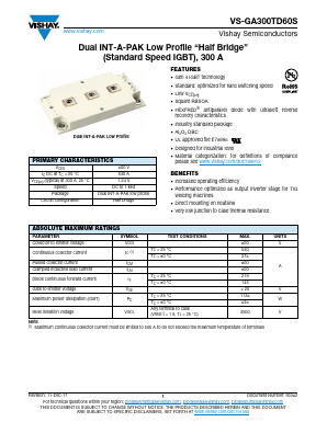 VS-GA300TD60S Datasheet PDF Vishay Semiconductors