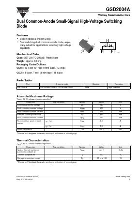 GSD2004A-GS08 Datasheet PDF Vishay Semiconductors