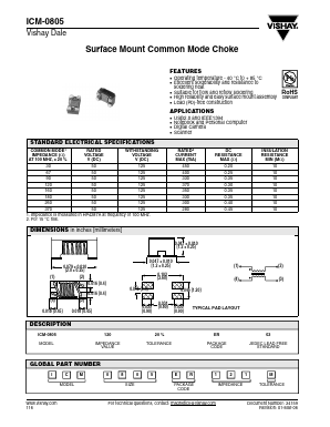 ICM-0805 Datasheet PDF Vishay Semiconductors