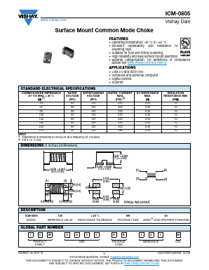 ICM-0805 Datasheet PDF Vishay Semiconductors