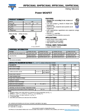 SIHFBC30AL Datasheet PDF Vishay Semiconductors