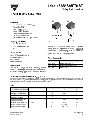 LH1511BAB Datasheet PDF Vishay Semiconductors