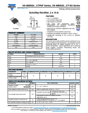 VS-MBR2035CT-N3 Datasheet PDF Vishay Semiconductors