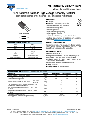 MBR30H90PT Datasheet PDF Vishay Semiconductors