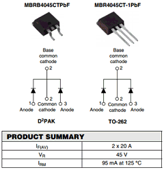 MBRB4045CT Datasheet PDF Vishay Semiconductors