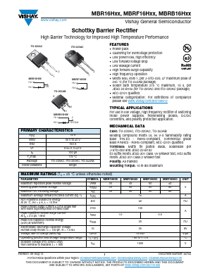 MBR16H45 Datasheet PDF Vishay Semiconductors