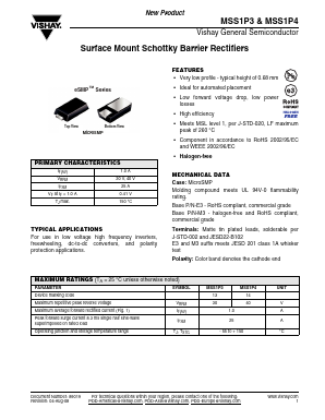 MSS1P4-E3 Datasheet PDF Vishay Semiconductors