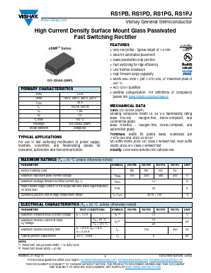 RS1PD Datasheet PDF Vishay Semiconductors