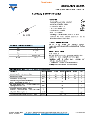 SB320A Datasheet PDF Vishay Semiconductors