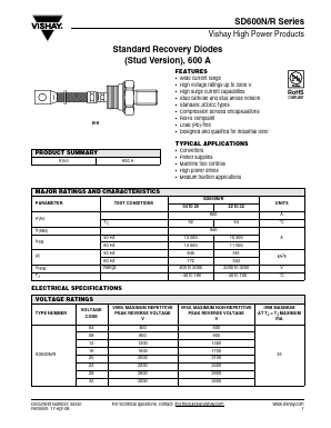 SD600R Datasheet PDF Vishay Semiconductors