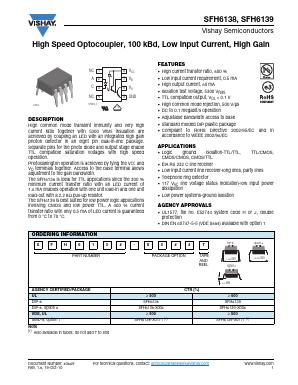 SFH6138 Datasheet PDF Vishay Semiconductors