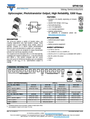 SFH615A-3X009T Datasheet PDF Vishay Semiconductors