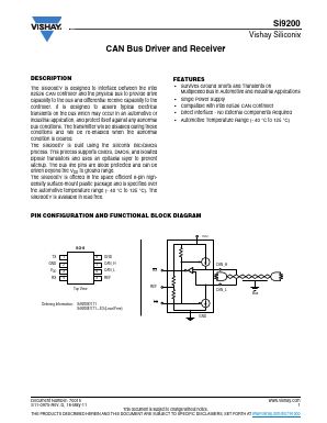 SI9200 Datasheet PDF Vishay Semiconductors