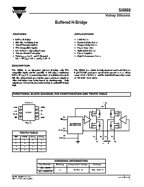 SI9988 Datasheet PDF Vishay Semiconductors