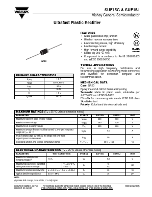 SUF15G Datasheet PDF Vishay Semiconductors