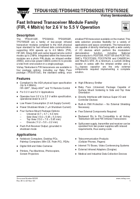 TFDS6402 Datasheet PDF Vishay Semiconductors