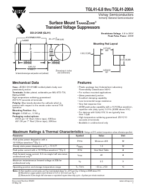 TGL41-16A Datasheet PDF Vishay Semiconductors