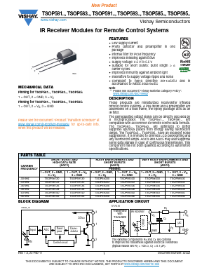 TSOP59533 Datasheet PDF Vishay Semiconductors