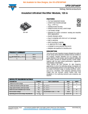 UFB120FA60P Datasheet PDF Vishay Semiconductors