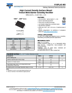 V10PL45-M3/86A Datasheet PDF Vishay Semiconductors