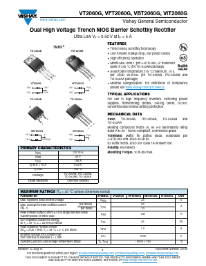 VT2060G Datasheet PDF Vishay Semiconductors