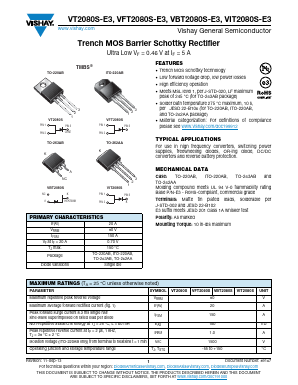 VT2080S-E3 Datasheet PDF Vishay Semiconductors