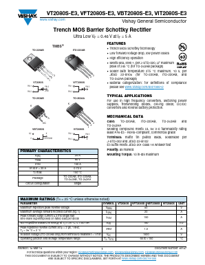 VT2080S-E3 Datasheet PDF Vishay Semiconductors