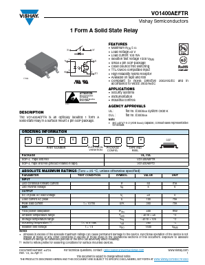 VO1400AEFTR Datasheet PDF Vishay Semiconductors