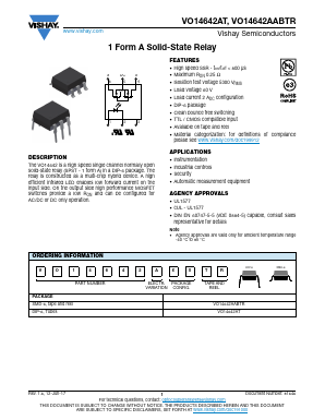 VO14642AABTR Datasheet PDF Vishay Semiconductors