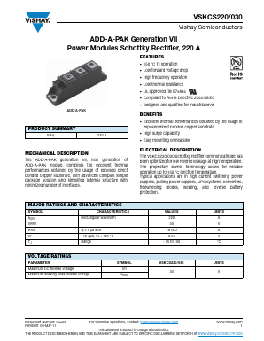 VSKCS220 Datasheet PDF Vishay Semiconductors