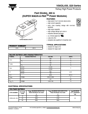 VSKDL450-25S20 Datasheet PDF Vishay Semiconductors