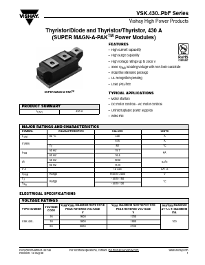 VSKL430-20PBF Datasheet PDF Vishay Semiconductors