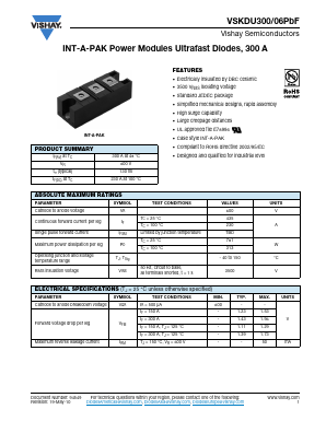 VSKDU300/06PBF Datasheet PDF Vishay Semiconductors