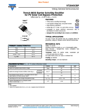 VT2045CBP-M3-4W Datasheet PDF Vishay Semiconductors