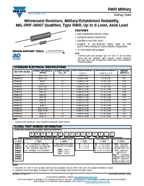 RWR78WR560DMRSL Datasheet PDF Vishay Semiconductors