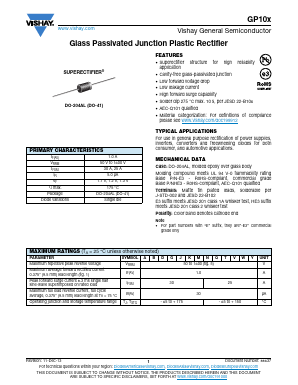 GP10AHE3/73 Datasheet PDF Vishay Semiconductors