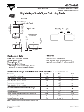 GSD2004WS Datasheet PDF Vishay Semiconductors