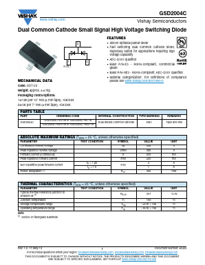 GSD2004C Datasheet PDF Vishay Semiconductors