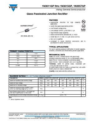 1N3612GPHE3/54 Datasheet PDF Vishay Semiconductors