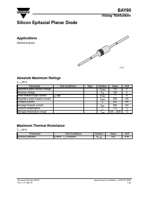 BAY80 Datasheet PDF Vishay Semiconductors