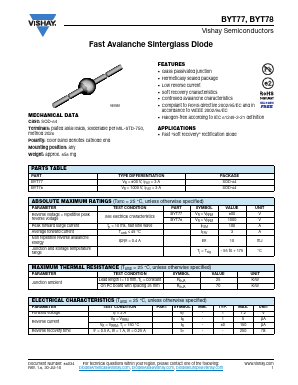 BYT77 Datasheet PDF Vishay Semiconductors