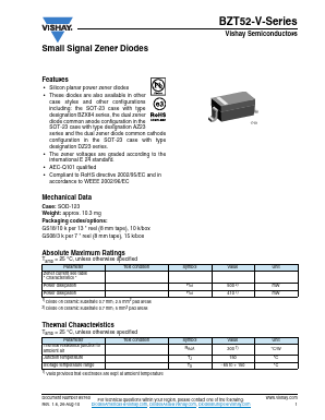 BZT52-V Datasheet PDF Vishay Semiconductors