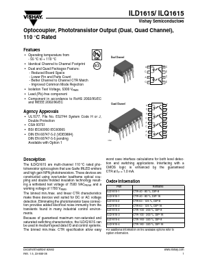 ILQ1615-1 Datasheet PDF Vishay Semiconductors
